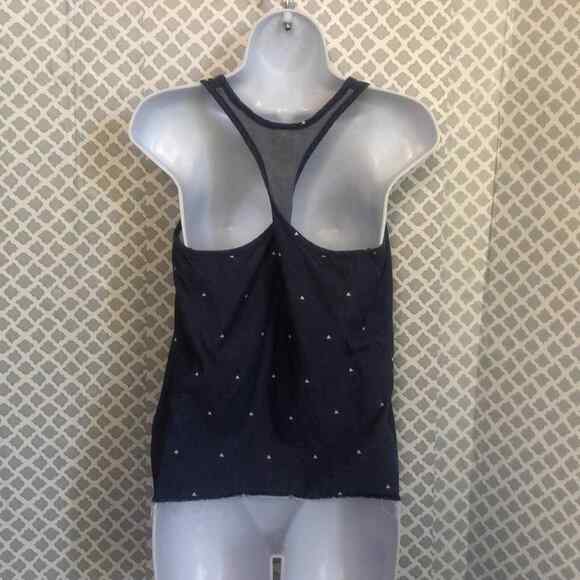 Adidas frayed bottom chambray twist racerback tank Top Women’s Size S Small - Picture 6 of 6